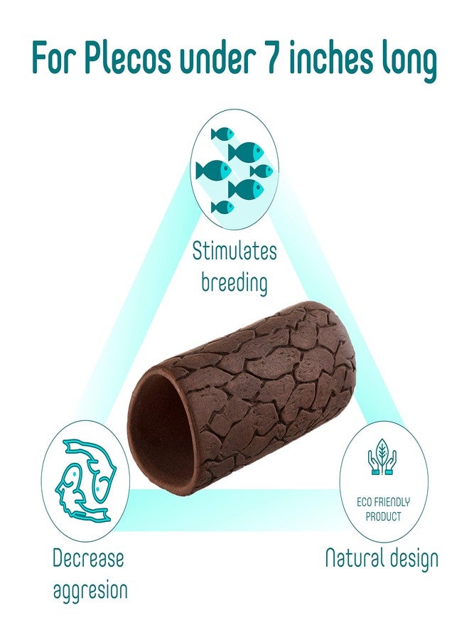 Plecoceramics زينة سيراميكية على شكل كهف لتربية أسماك البليكو، مناسبة لأحواض السمك متوسطة الحجم (قطعة واحدة) - Image 4